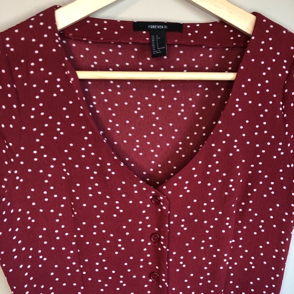 Forever 21 Polka dot button up dress - Picture 6 of 7